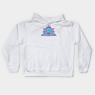 Hospital Building Kids Hoodie